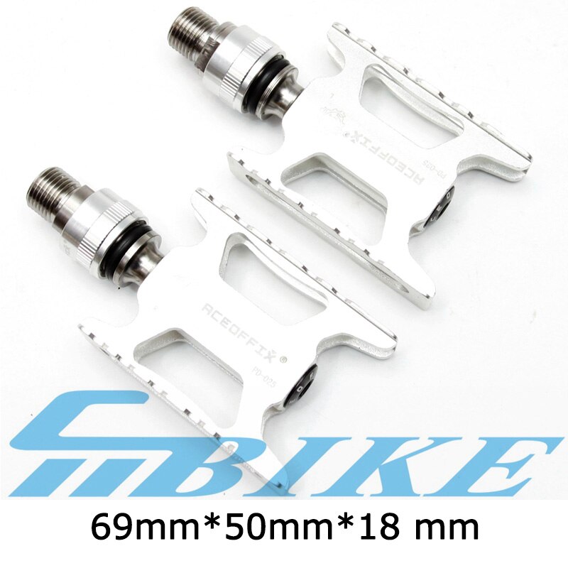 2 size ultralight 158g bicycle pedal for Brompton bike black/silver color aluminum + titanium axis 1pair