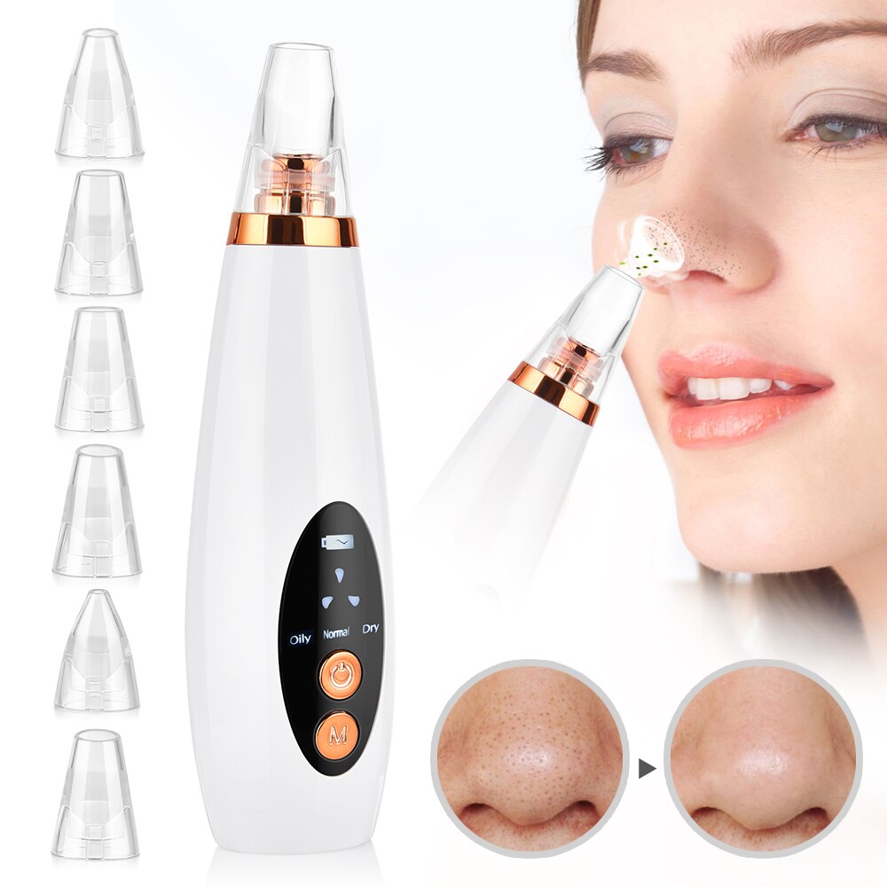 Facial Blackhead Remover Electric Pore Cleaner Face Deep Nose Cleaner T Zone Pore Acne Pimple Removal Vacuum Suction