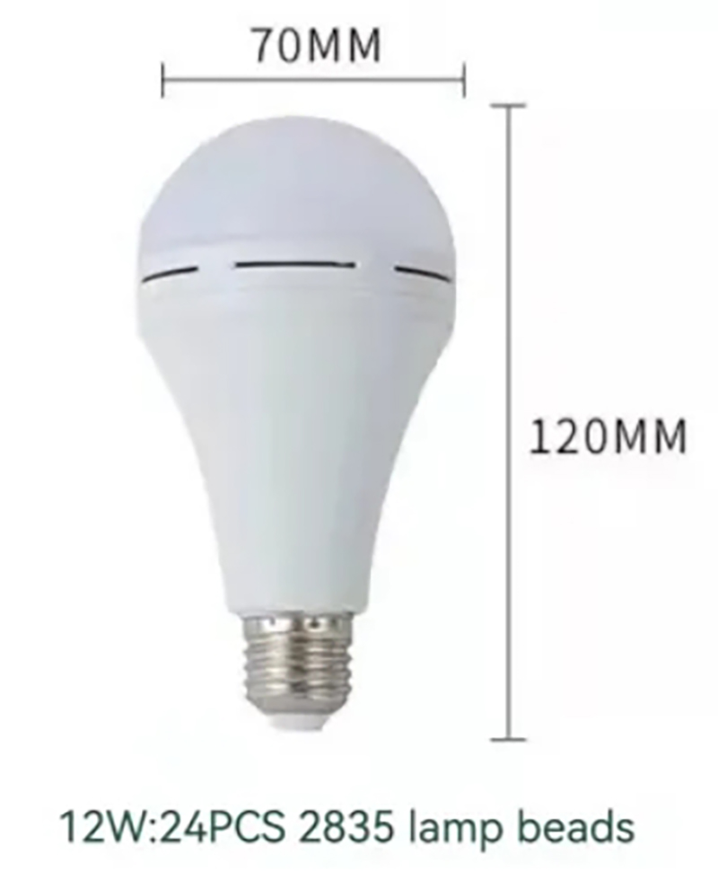 7W/9W/12W/15W LED-noodlamp handheld opladen energiebesparende gloeilamp huishoudelijk stroomstoring noodlamp: Rood