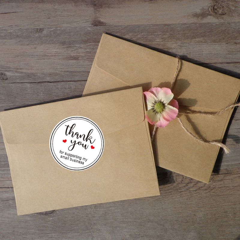 500pcs Thank You for Supporting My Small Business Stickers Seal Label Scrapbook E7CB