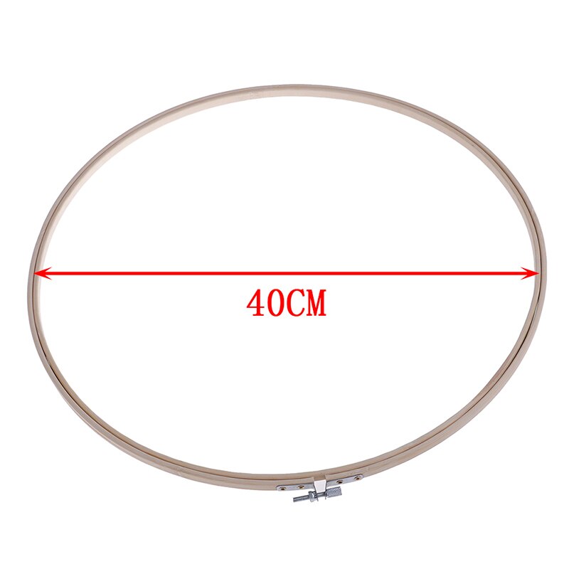 Bambus træ broderi ring ringe broderi hoop ramme sæt til gør-det-selv-korssting nåle håndværksværktøj dia 8cm-40cm: 40cm