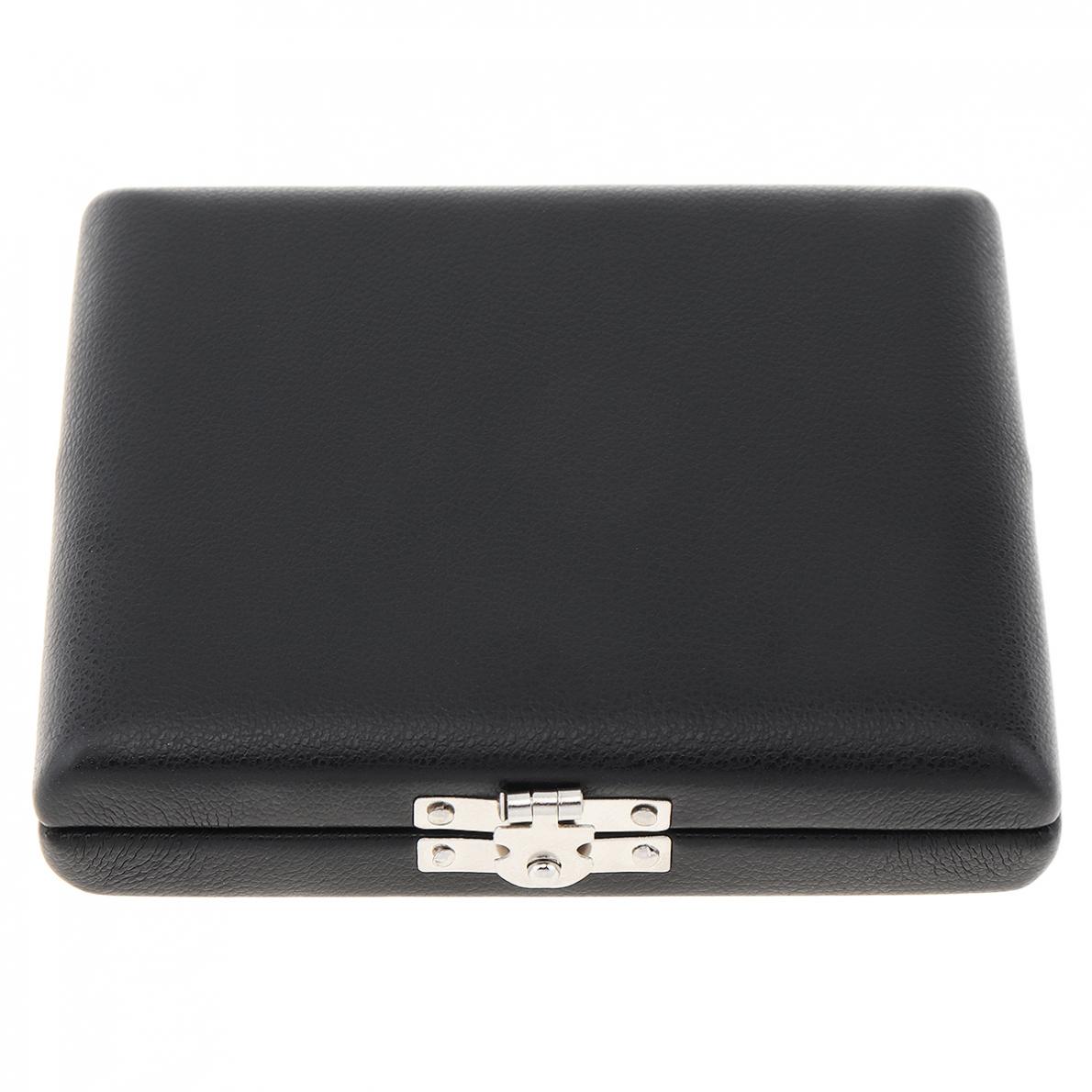 Black Leather Oboe Bassoon Reed Storage Case Box with Vent Holes for 6 Reeds Clarinet Oboe Reeds Box
