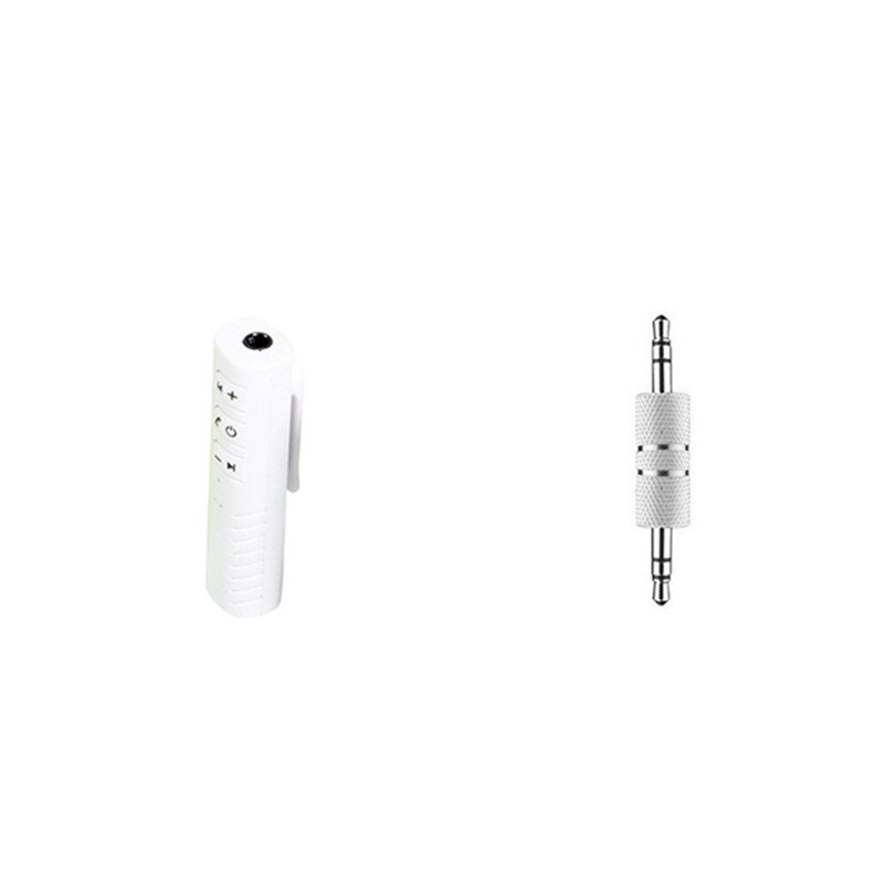 Bluetooth Receiver Auto Bluetooth AUX 3,5mm Musik Bluetooth Audio Receiver Freisprechen Anruf Auto Sender Auto Adapter: WHITE