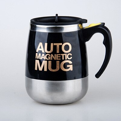 Taza auto agitadora creativa de acero inoxidable, taza agitadora magnetizada, taza de café mezcladora automática de leche, tazas de café antiquemaduras: 400ML magnetization4