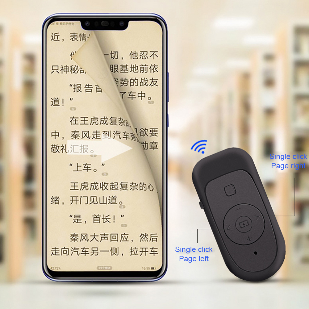 Bluetooth-Compatibele Afstandsbediening Knop Draadloze Ontspanknop Controller Voor Camera Telefoon Selfie E-Book Voor Android Ios