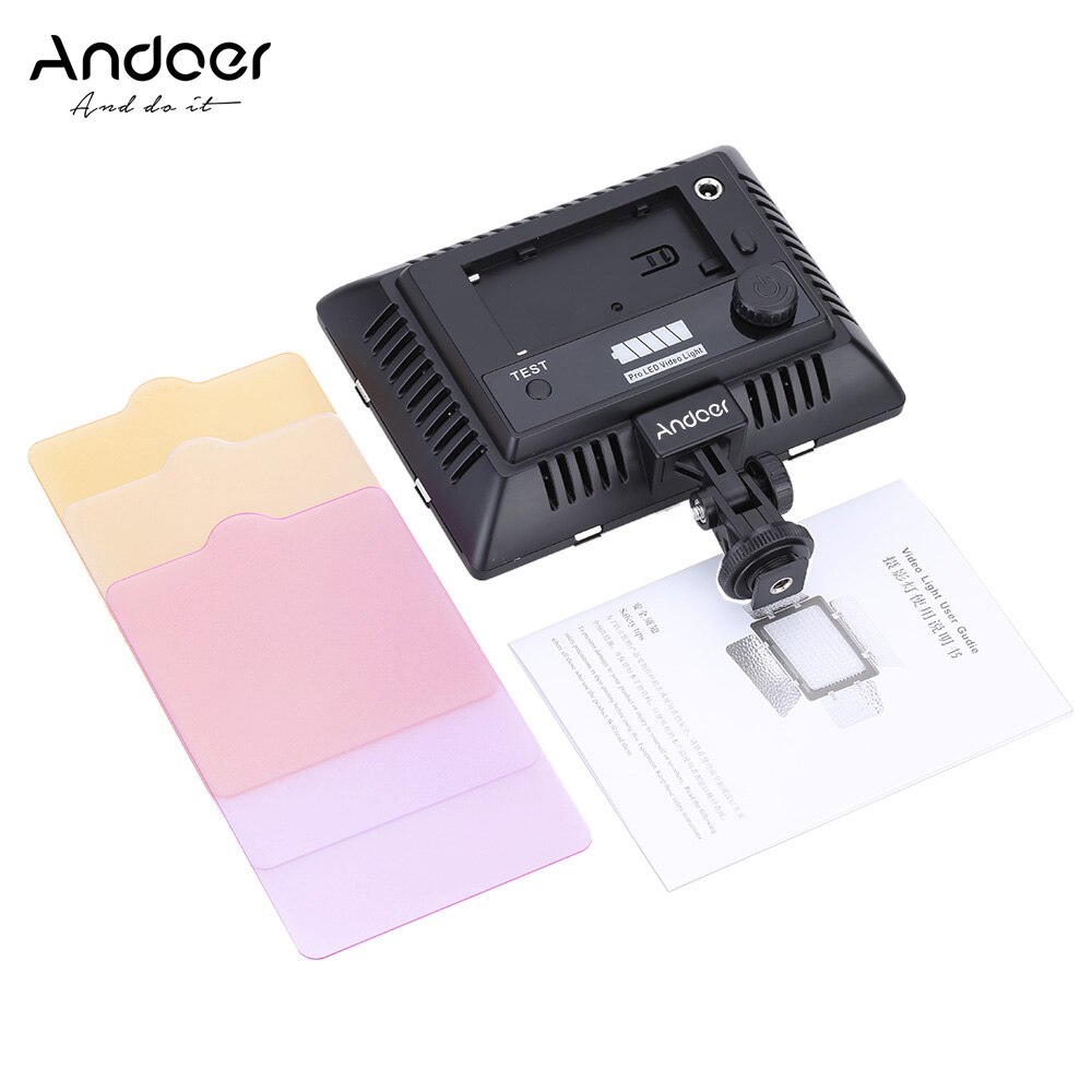 Andoer W160 6000K 160 LEDs Video Photography Light Lamp Panel for Canon Nikon Sony Olympus DSLR Camera DV Camcorder