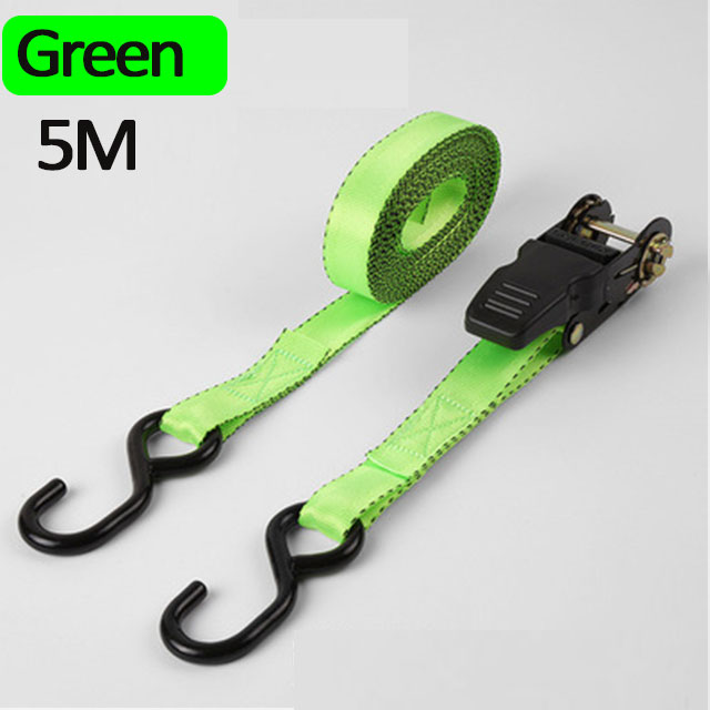 Nuovo 5M Car Motorcycle Cargo Strap Tension Rope Tie Down Strap Strong Ratchet Belt per bagagli Bag Lashing Rope elastic bands