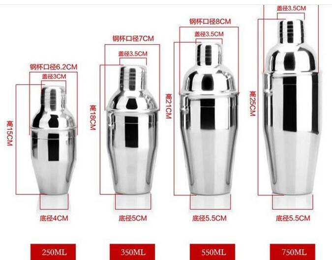 1 PC Rvs Martini Cocktail Shaker Wijn Shaker Mixer Bar Gereedschap Bar Professionele Barman Gereedschap OK 0430