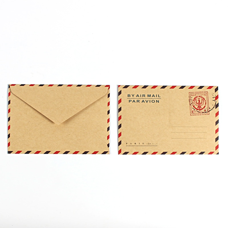 Enveloppes Vintage en papier Kraft, pour Invitations d&#39;affaires, carte postale, lettre, portefeuille pour , papeterie par courrier aérien, 10 pièces