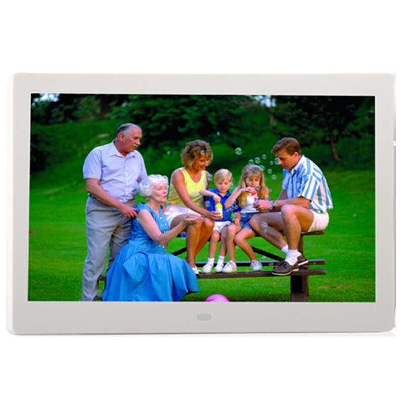 10 Inch Lcd Breedbeeld Digitale Fotolijst Elektronische Foto Video Speler Movie Album Display Fotolijst: White / US Plug