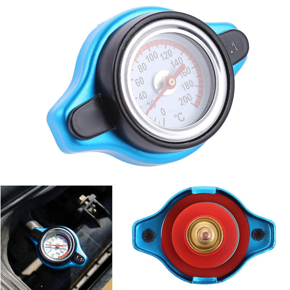 Tapa de radiador para coche, medidor de temperatura del agua, medidor termostático, mejora la presión del radiador y el rendimiento de refrigeración, Universal