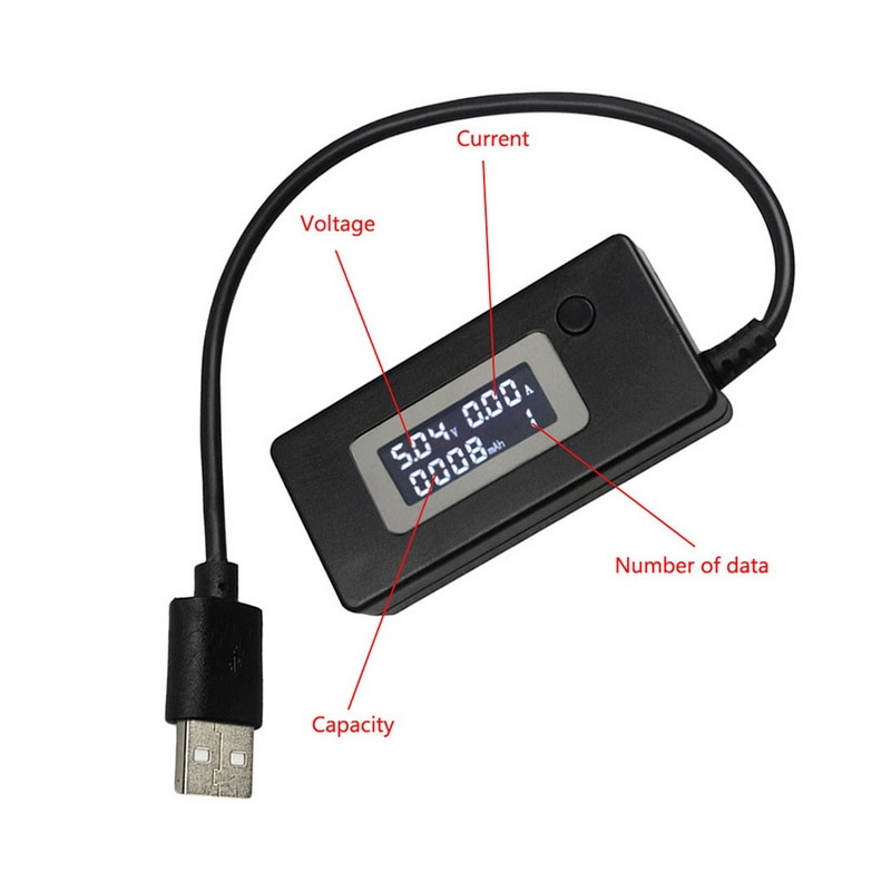 Usb Tester Medidor De Corriente De Voltaje Portátil Arts Cargador Móvil Capacidad Detector Monitor Voltímetro Amperímetro