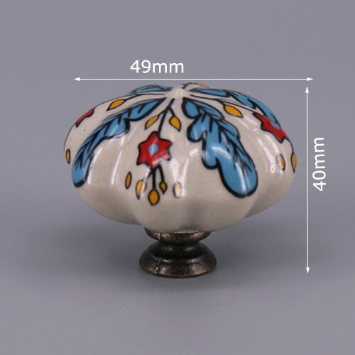 1x barnerom skuff knott håndtak fargerik gresskar stil kommode trekk keramisk kjøkken skap håndtak knott møbler maskinvare: G