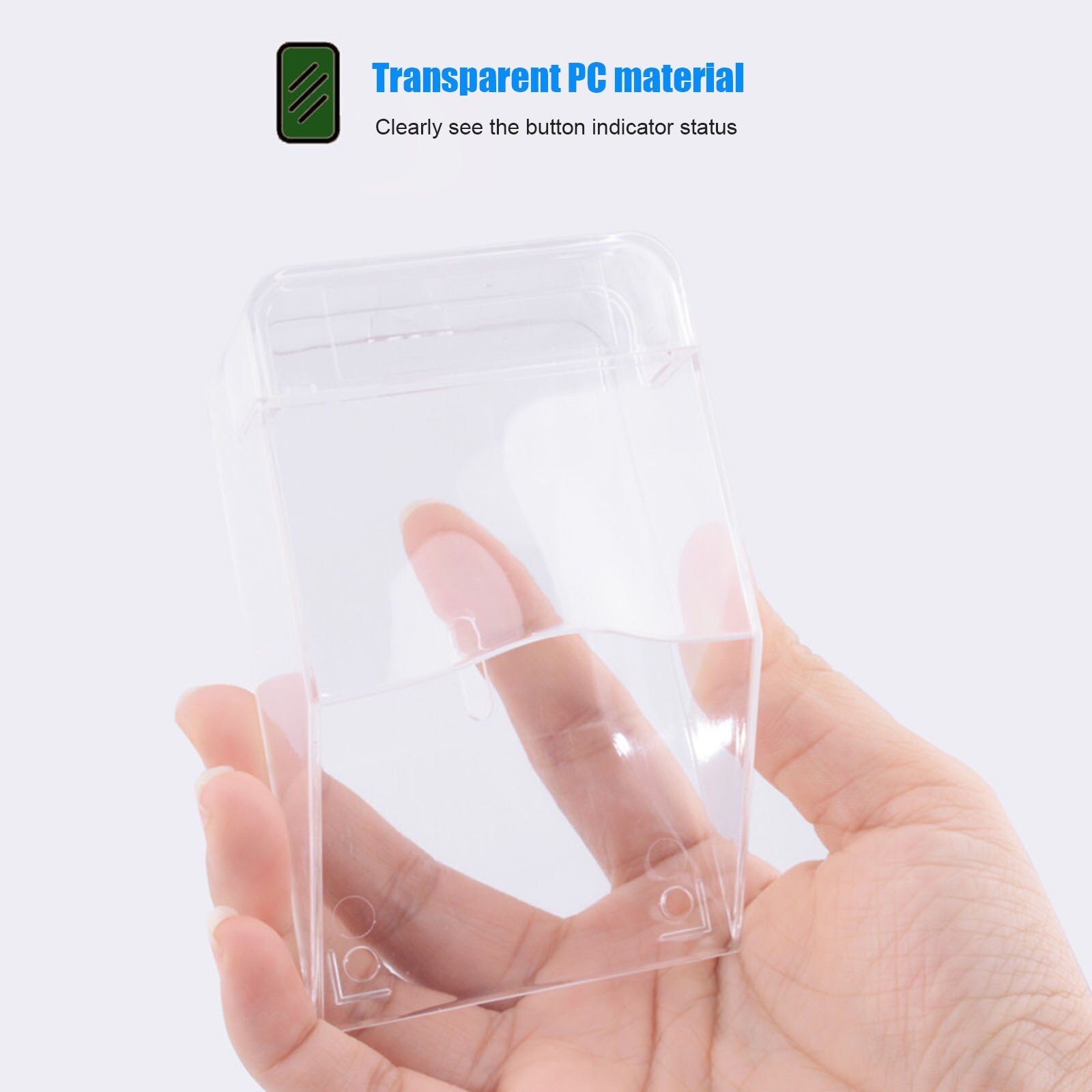 Cubierta transparente para timbre de puerta exterior, cubierta impermeable para timbre inalámbrico, transmisor de montaje en pared, suministros @ LS
