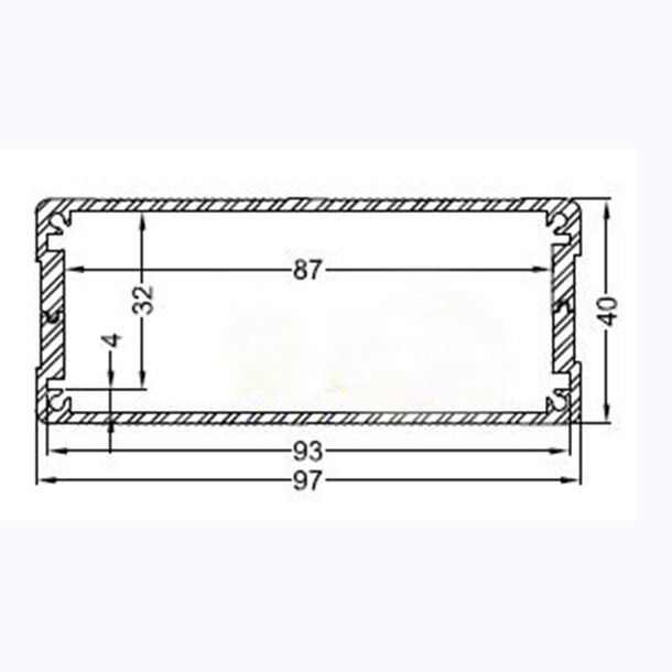 Aluminum Box alloy instrument shell electronics enclosure box DIY 97X40X100mm price