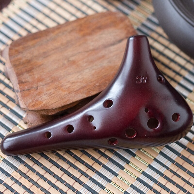 Top12 Hole Ocarina Keramische Alto C Van Ocarina Fluit Instrument Donkere Ocarina