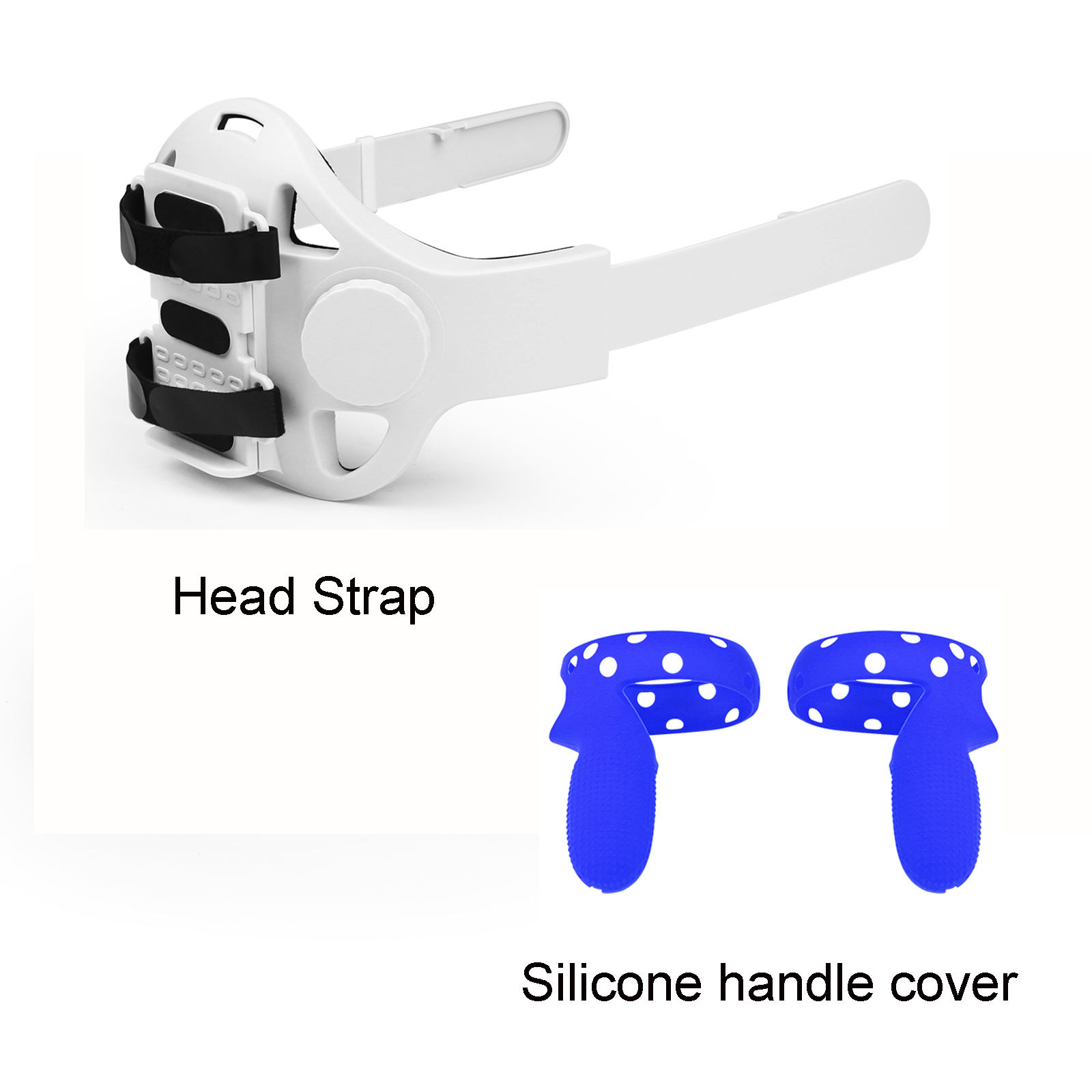 Voor Oculus Quest 2 Halo Band Hoofd Band Beschermhoes Siliconen Handvat Cover Set Vr Elite Band Voor Oculus Quest2 accessoires: set D