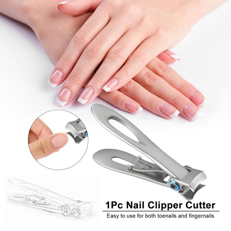 Large Size Nail Clippers Double Arc Nail Toe Beauty Manicure Stainless Steel Nail Toe Cutters Black Silver Color