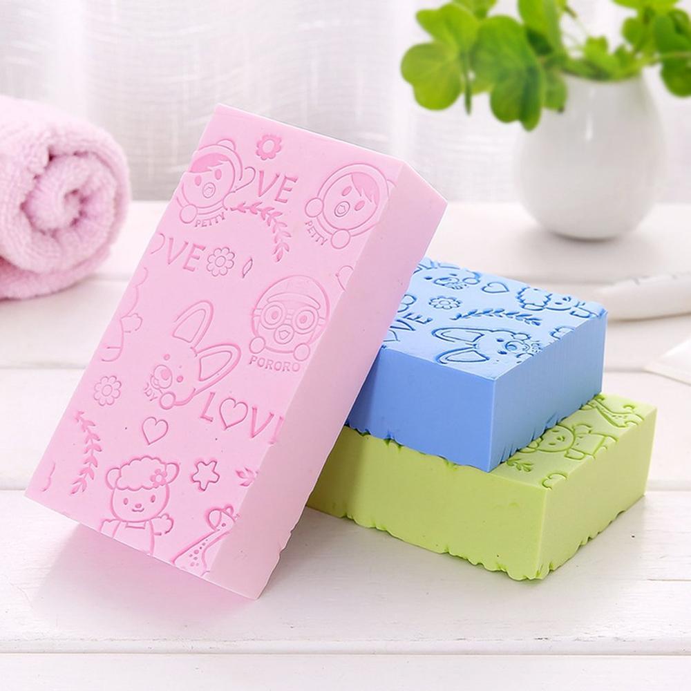 Baby Bath Sponge Dead Skin Remover Brushes Cartoon Print Cleaning Shower Absorb Water Sponge Wipe Children Bath Tools Bathroom