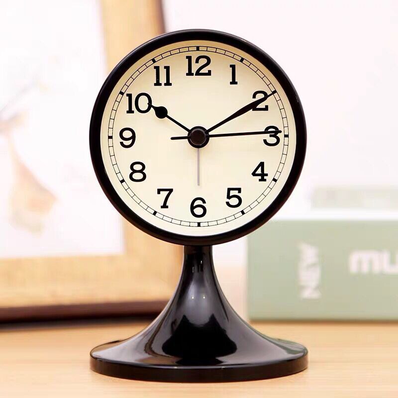 Nordic style alarm clock Simple students with bedroom bedside mute modern personality lazy desktop small alarm clock
