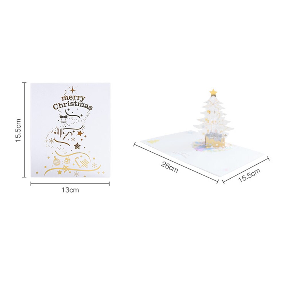 Arbre de noël 3D Pop-Up carte de voeux joyeux noël cartes de voeux pour enfants XHC88