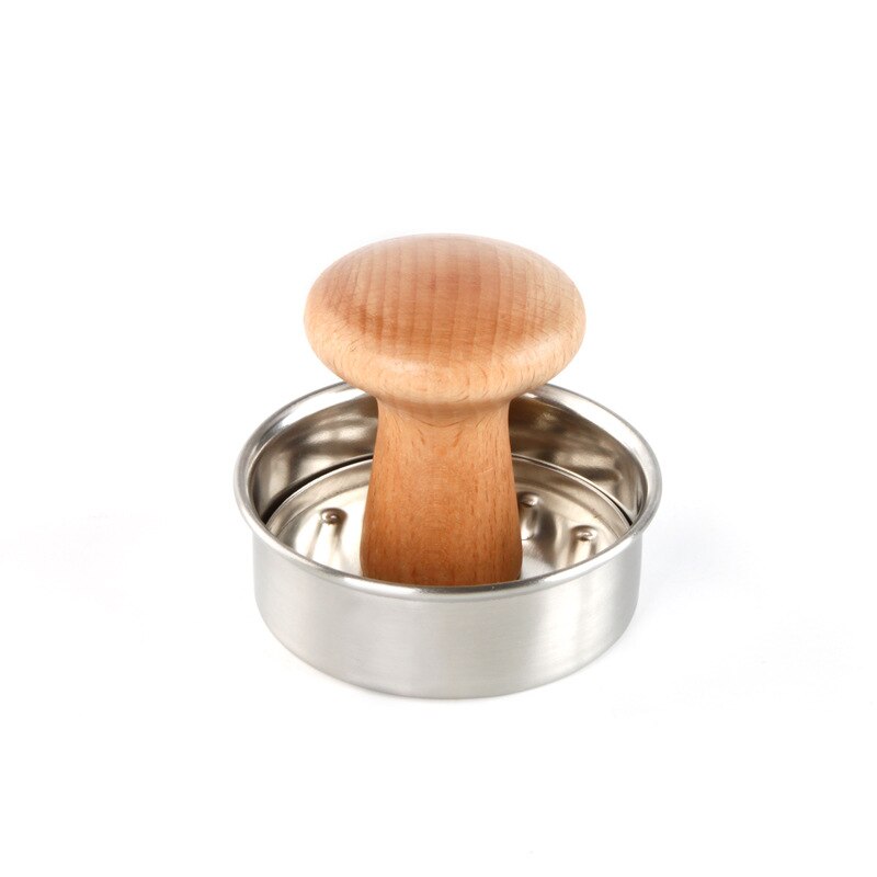 Bøg håndtag 304 rustfrit stål manuelle hamburgerpressere maker presse koteletter form grill køkkenredskaber hjem kødtærte burger