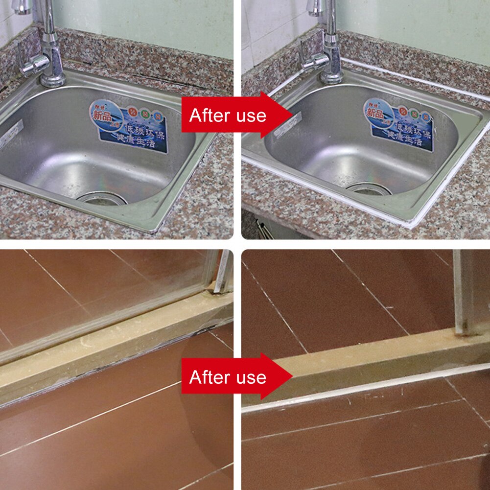 White Tub and Tile Sealant Squeezed Tube Kitchen Bathroom Sealant Caulk Squeezed Tube 90ml KSI999