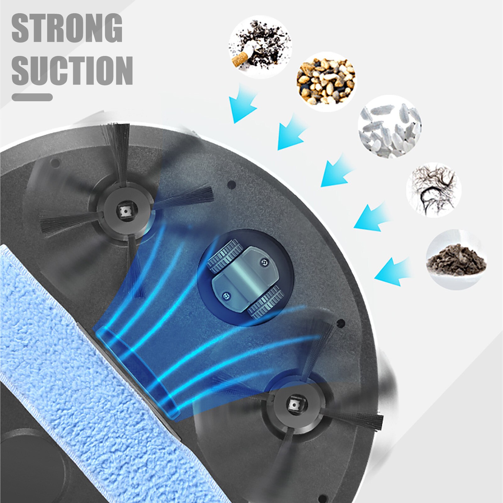 Three In One Intelligent Sweeping Robot Vacuum Cleaner Rechargeable Vacuum Dry And Wet Lazy Broom For Both Dry And Wet Use Pool