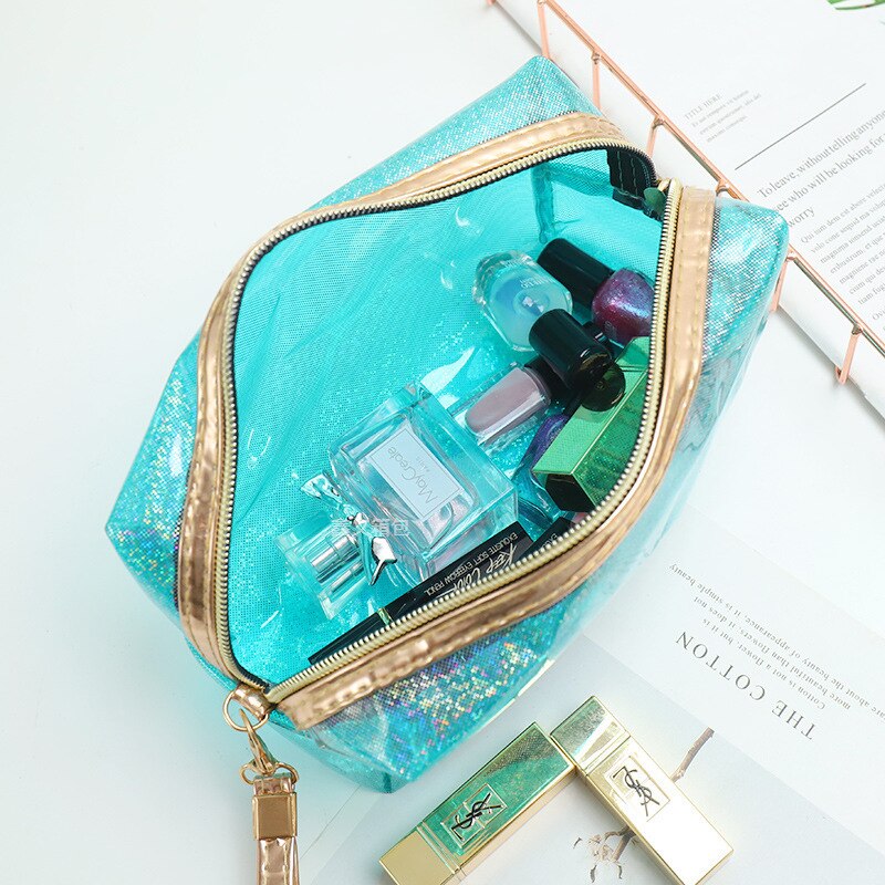 Women Swimming Bag Waterproof Handbags Transparent PVC Plastic Pool Beach Makeup Organizer Toiletry Storage PVC Bag