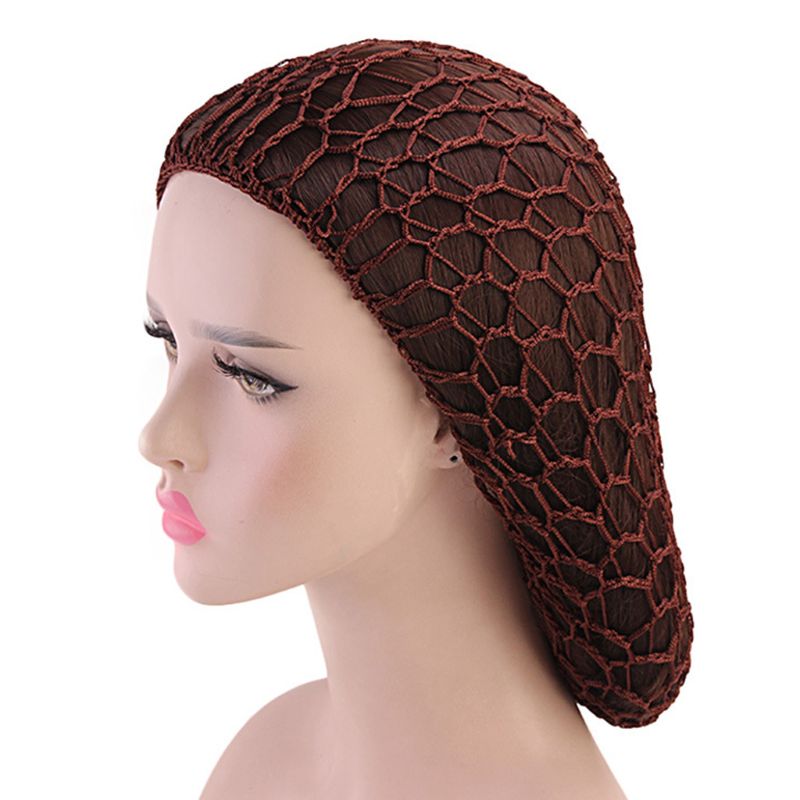 Kvinder håndlavet hæklet hår net snood mesh turban sovehue slouchy strik hue axyd: 3
