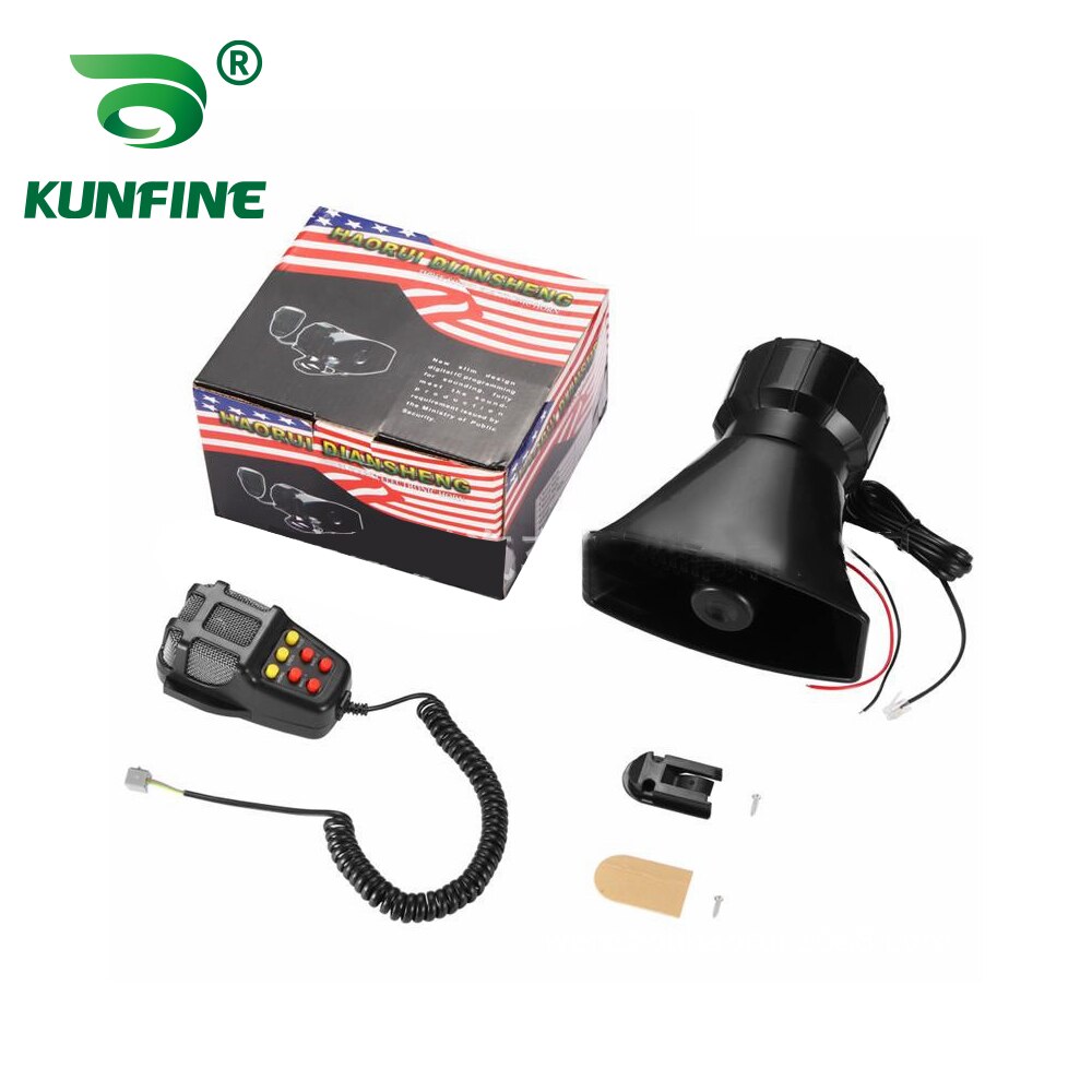 KUNFINE-bocina de 12V y 100W para coche, con 7 bocinas de sonido para motocicleta, alarma de camión, silbato de policía con altavoz