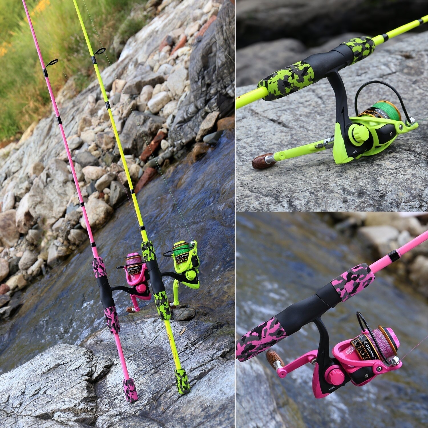 Sougayilang Spinning Fishing Combo Met 5 Secties S... Grandado