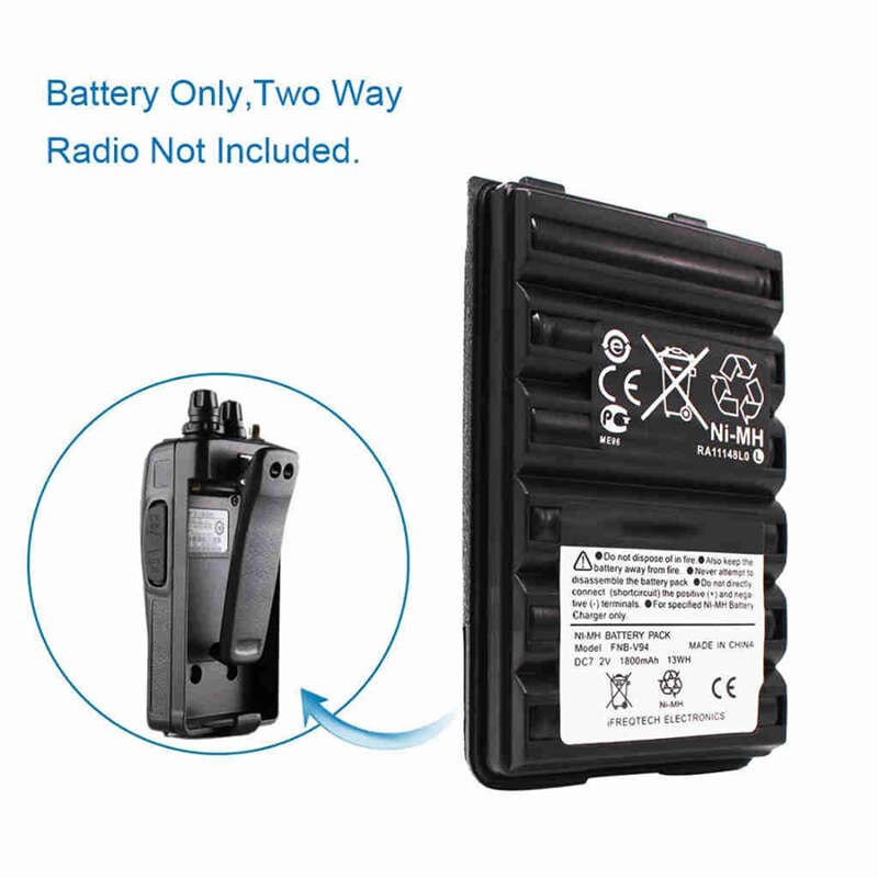 Fnb-V94 Fnb-83 Fnb-V57 1800Mah Battery For Yaesu Vertex Vx210 Vx400 Vx170 Ft-60