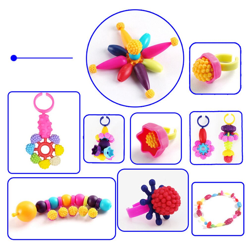500g farverige løse perler diy armbånd halskæde børn håndværk projicering uddannelse legetøj