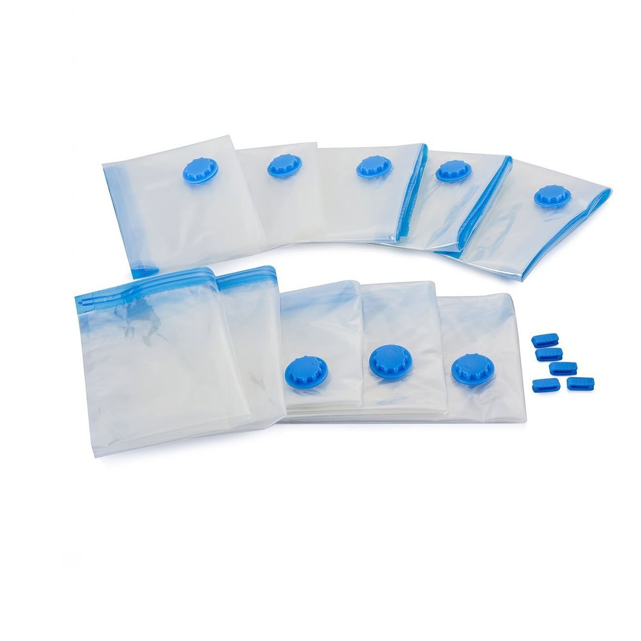 Vakuumpose opbevaring hjem organisator gennemsigtig kant sammenfoldelig tøj organizer forsegling komprimeret rejsebesparende plads tasker pakke: Gennemsigtig 1 stk / 60 x 40cm