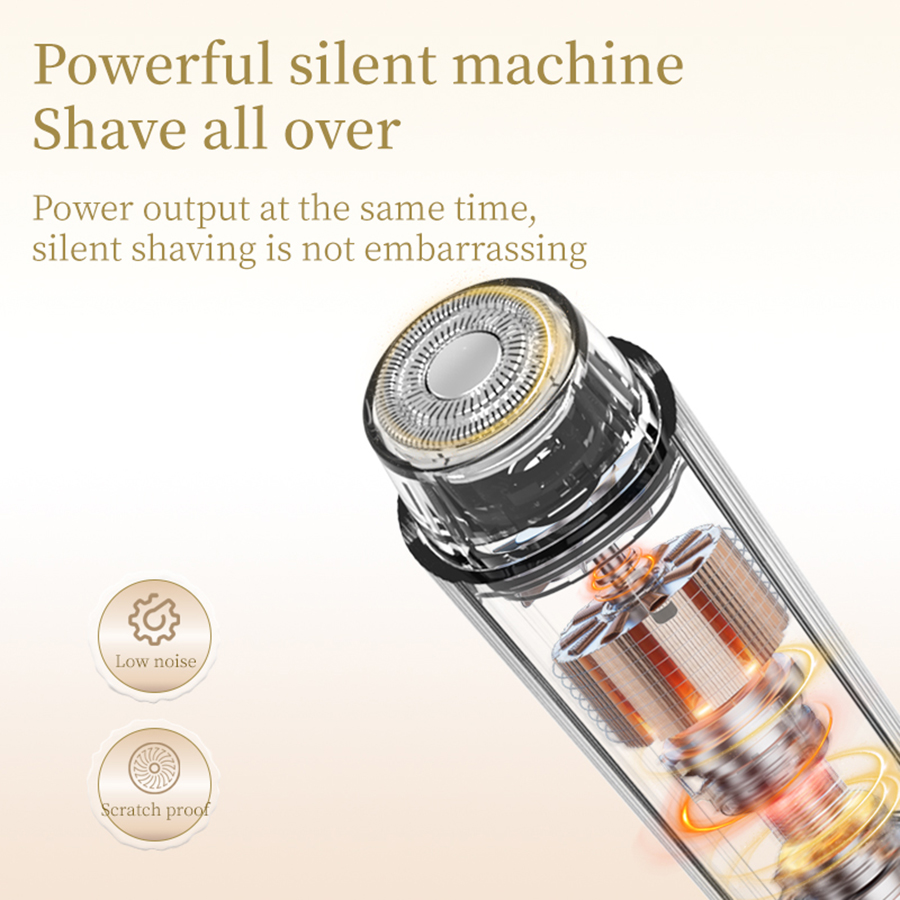 Kvinders elektriske barbermaskiner 2 in 1 dobbelthoved smertefri bikinitrimmer våd og tør brug til kvinder kønsbehåring aftageligt hoved elektrisk barbermaskine