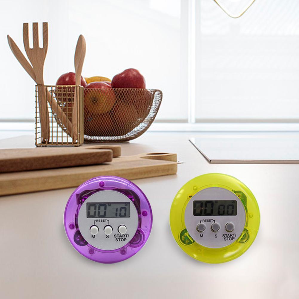 Five Kinds Of Color Circular LCD Digital Kitchen Countdown Timer Cooking Counter Reverse Timer Alarm Clock Magnetic