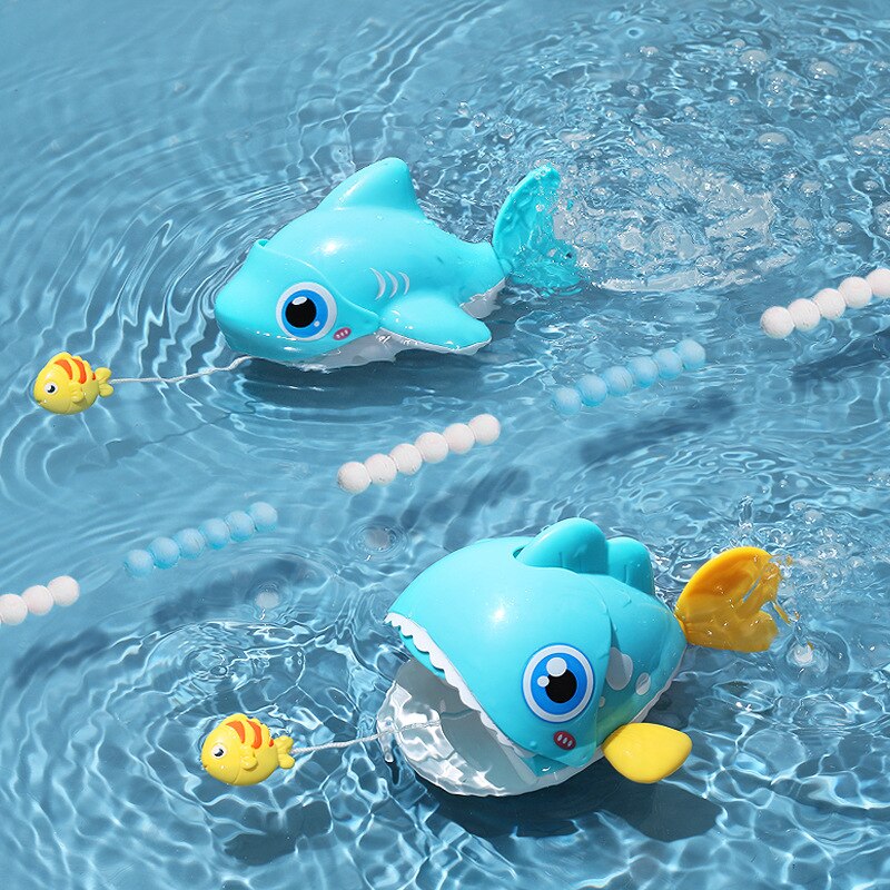 Gorąca sprzedaż zabawki robić kąpieli mechaniczna zabawka delfin gruba ryba zjada małe ryby zabawna zabawka kąpiel dziecięca zabawki wodne wanienka wysokiej jakości