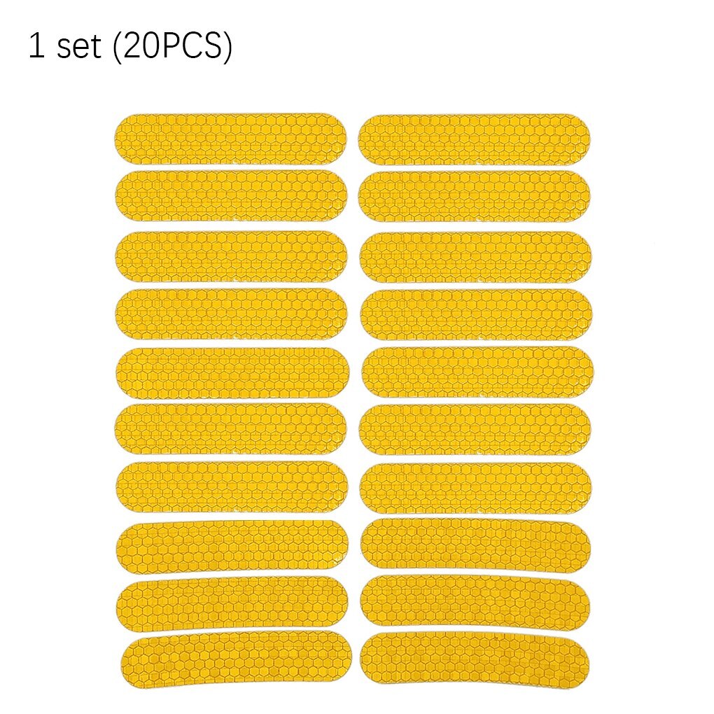 Nuovo 20 pezzi Scooter elettrico parti di Skateboard adesivi notte decalcomanie riflettenti protettive per accessori Ninebot MAX G30 M365: YELLOW