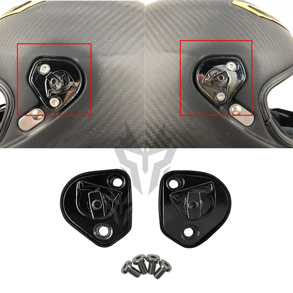 Motorcycle Helmet Accessories A Pair of Pivot Kit Base Plate with Four Screws case for AGV Pista GPR GPRR Helmet Accessories