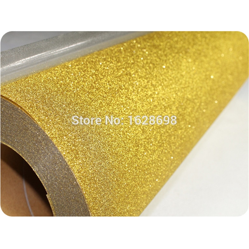 CDG-02 gold Glitter heat transfer vinyl on T shirt Cutting Plotter Film Made in South Korea