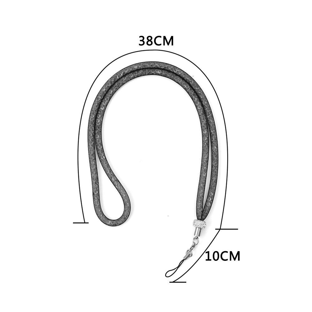 Sangle de cou en cristal de lanière de cellule d'ascromie pour l'iphone Xiaomi Huawei Samsung téléphones portables cartes d'identité caméras clés colliers téléphone portable