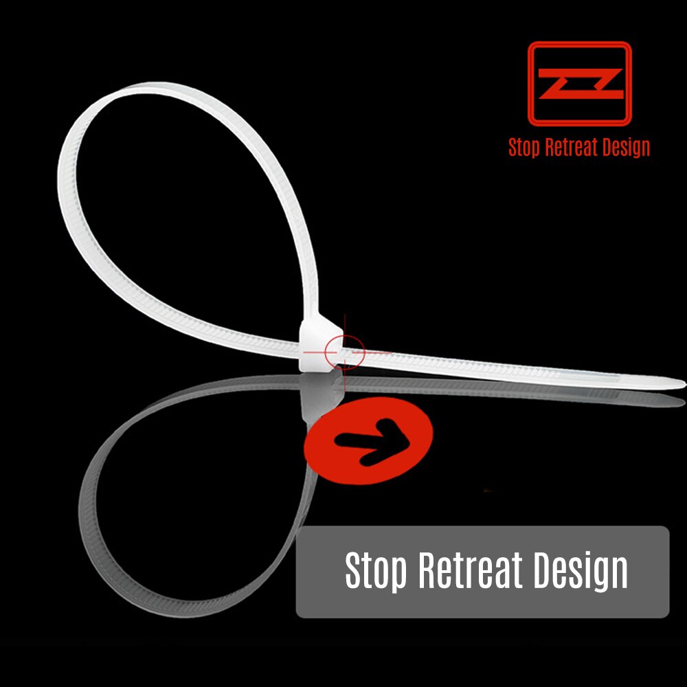 100pcs Nylon Ties Cable Ties 14 Inch 176lb Self-Locking Plastic Zip Ties Tensile Strength for Wire Organization Fixation Package