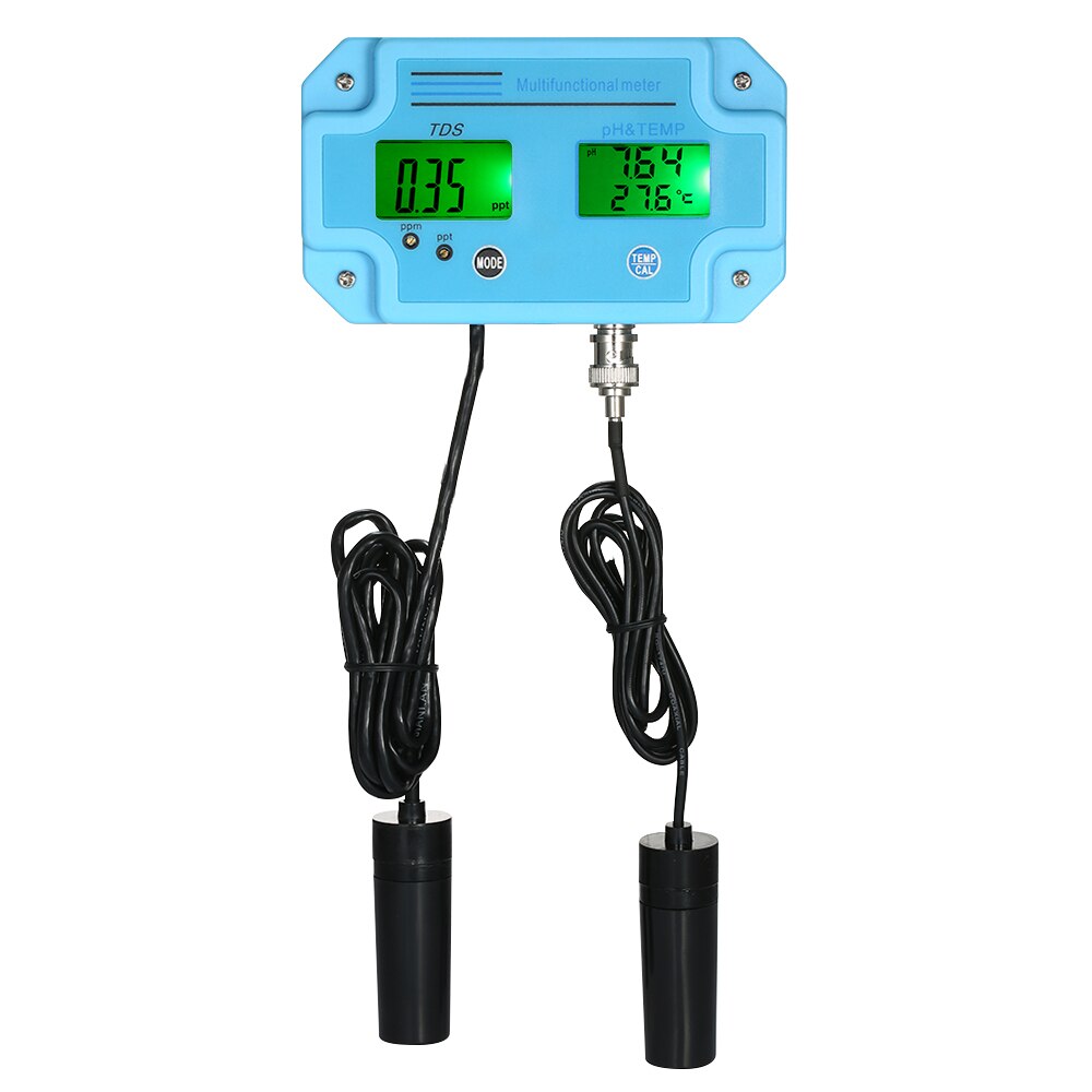Ph Meter Water Detector 3 in 1 pH/TEMP LCD Digital Meter Test Meter Water Monitor Water Tester