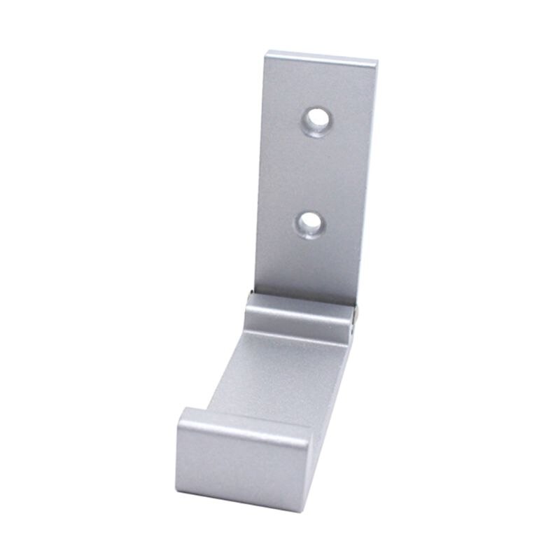 Soporte de pared de aleación de aluminio para auriculares, soporte para auriculares, colgador de pared plegable: Plata