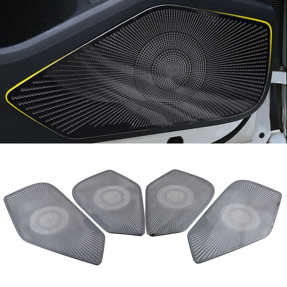 For VW Volkswagen Arteon CC Stainless Car Door Panel Loudspeaker Pad Speaker Cover Trim Frame Sticker Accessories