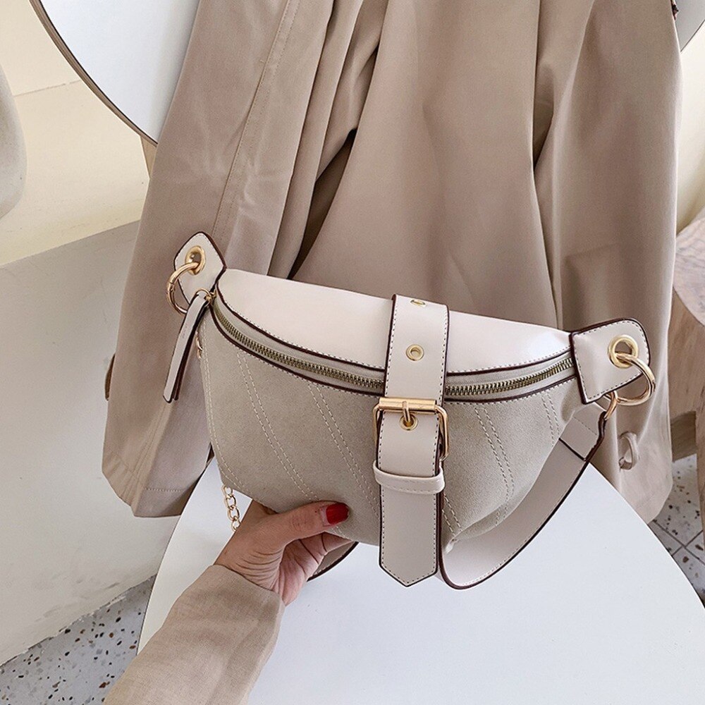 Brust tasche Umhängetaschen Für Frauen Kette PU Leder Kleine Schulter Umhängetasche Dame Reise Handtaschen und Geldbörsen: Beige