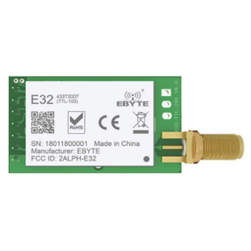 EBYTE LoRa SX1278 433 MHz Wireless RF Module Iot Transceiver E32-433T20DT UART Long Range 43Hz RF Transmitter Receiver: Default Title