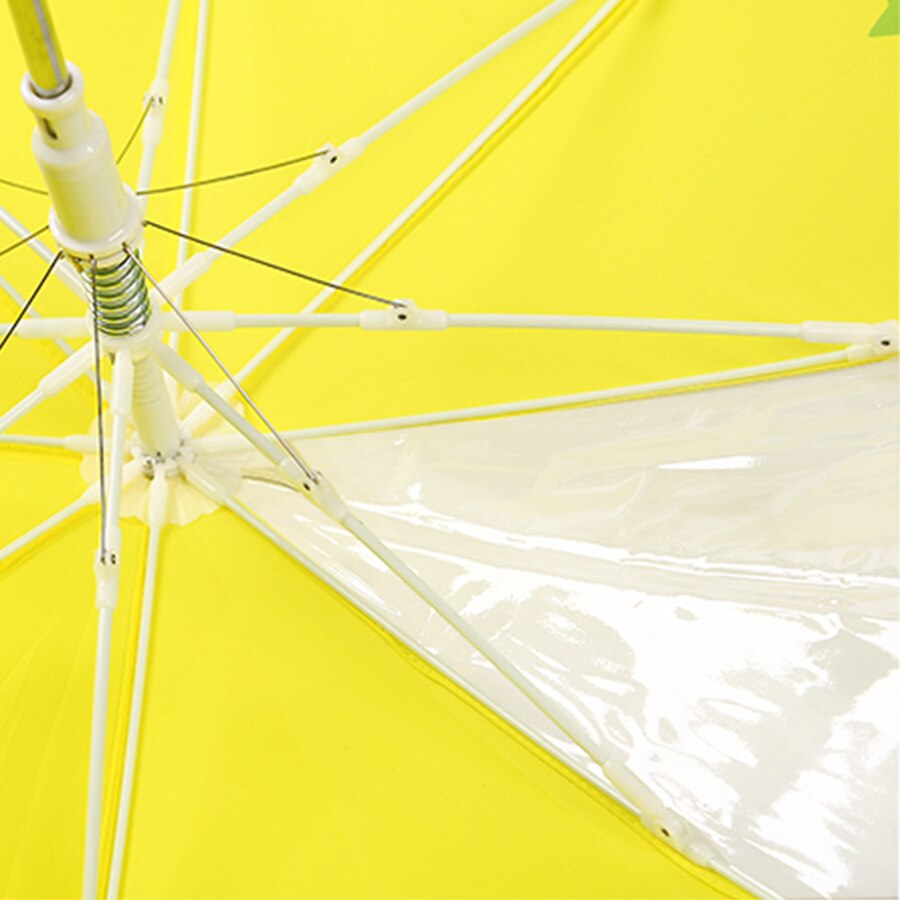 Children Cartoon Umbrella Long Handle Green Cute Umbrella Kids Parasol Garden Knuckle Brass Guarda Chuva Unbrella Cancan 50KO098