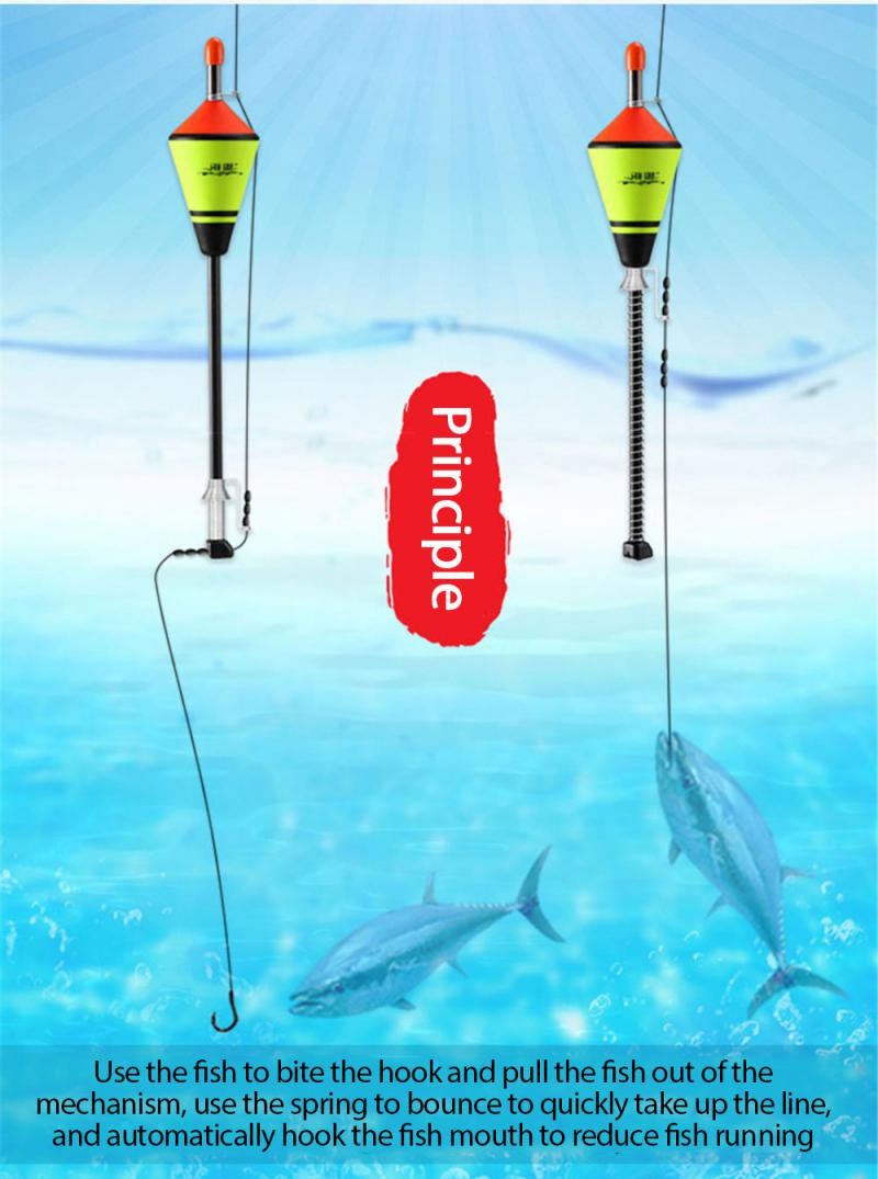 Galleggiante da pesca professionale carpa automatica portatile galleggiante da pesca attrezzatura da pesca artefatto da pesca veloce impostato di ami da pesca nuovo